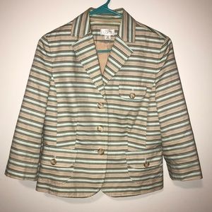 ✨Ann Taylor Loft striped blazer size 10✨